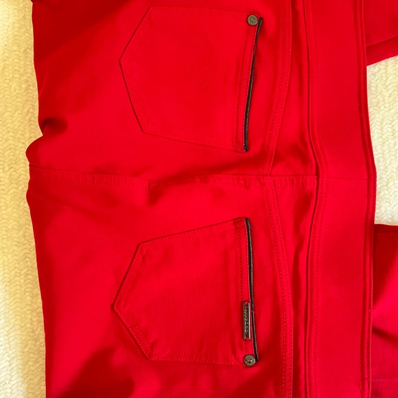 Nygard Slims Red Jegging Pants L (14–16) Stretch Pull-On Black Trim - Picture 3 of 10